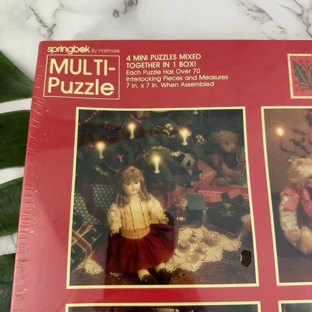 Springbok Hallmark Vintage 90s Beary Merry Christmas Puzzle New Sealed Multi 4